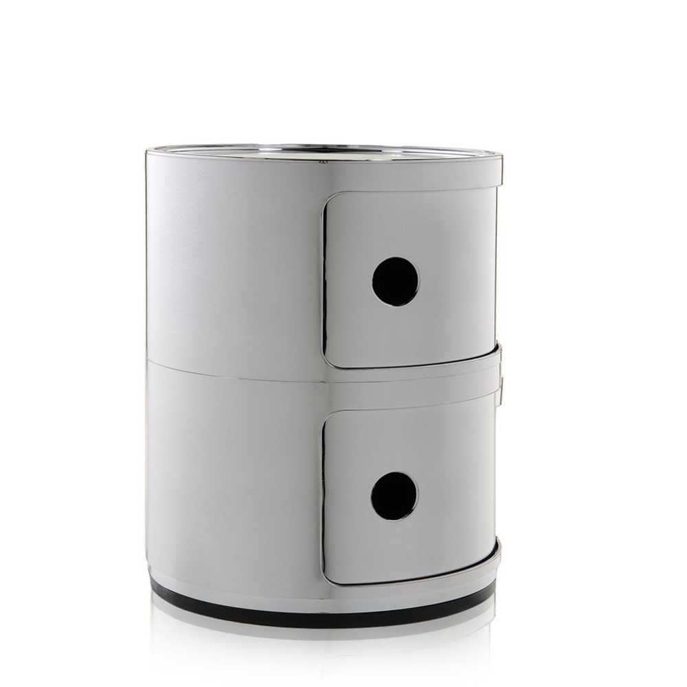 Componibili 2er Kommode Chrom - Kartell 5966 XX - Anna Castelli Ferrieri