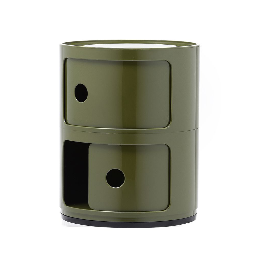 Componibili 2er Baukastenelement in Grün - Kartell 4966 18 - Anna Castelli Ferrieri