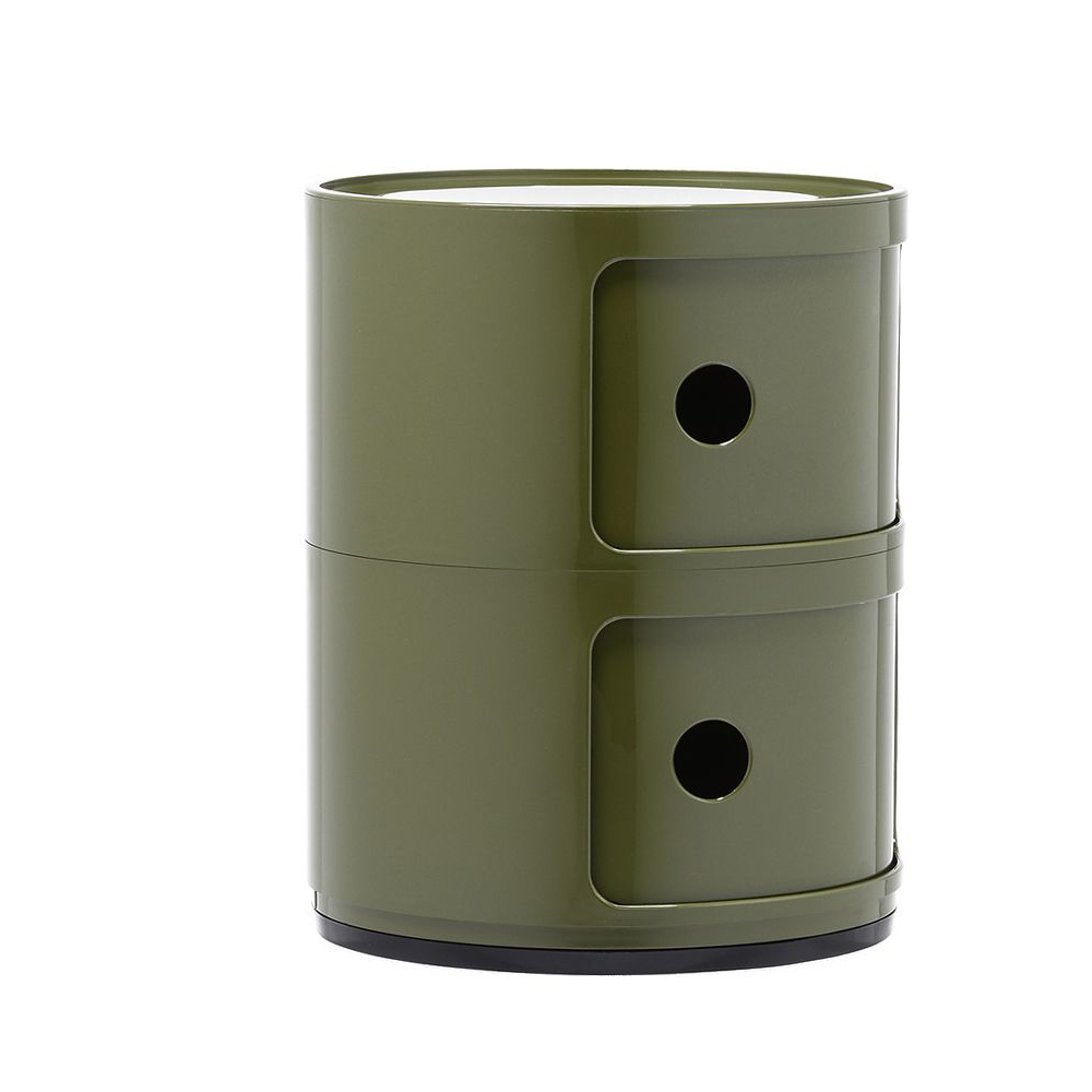 Componibili 2er Baukastenelement in Grün - Kartell 4966 18 - Anna Castelli Ferrieri