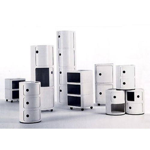 Componibili 2er Kommode Weiß - Kartell 4966 03 - Anna Castelli Ferrieri