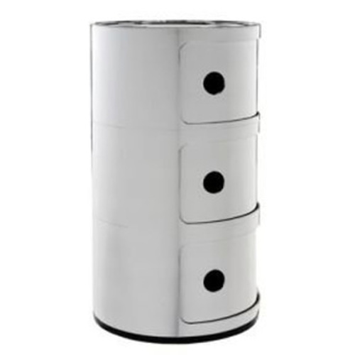 Componibili 3er Kommode Chrom - Kartell 5967 XX - Anna Castelli Ferrieri