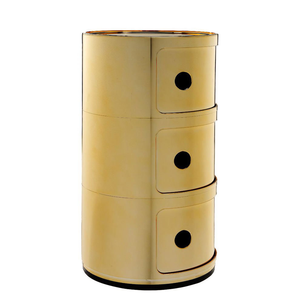 Componibili 3er Kommode Gold - Kartell 5967 GG - Anna Castelli Ferrieri