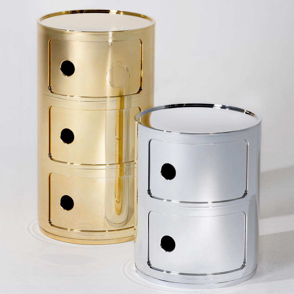 Componibili 3er Kommode Gold - Kartell 5967 GG - Anna Castelli Ferrieri