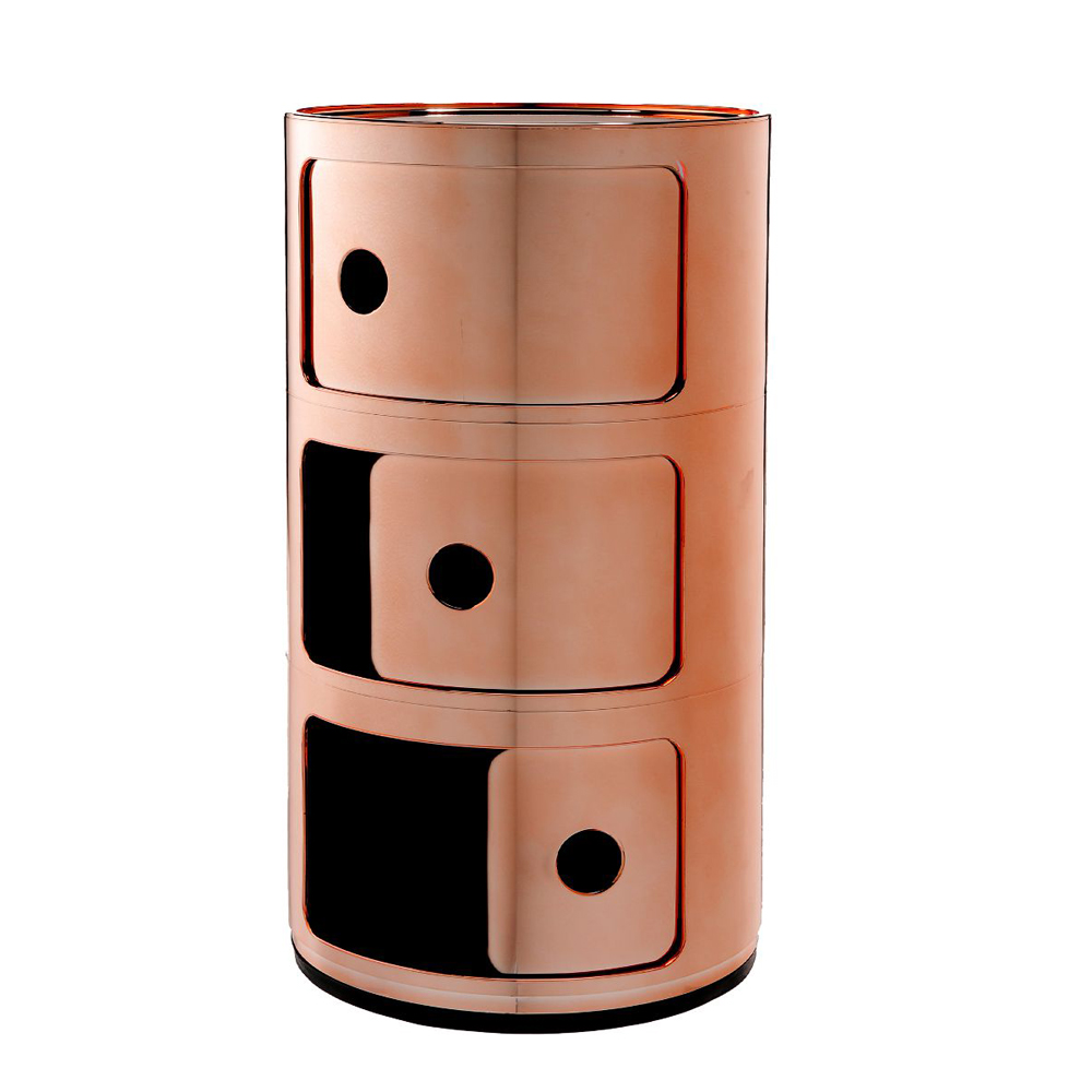 Componibili 3er Kommode Kupfer - Kartell 5967 RR - Anna Castelli Ferrieri