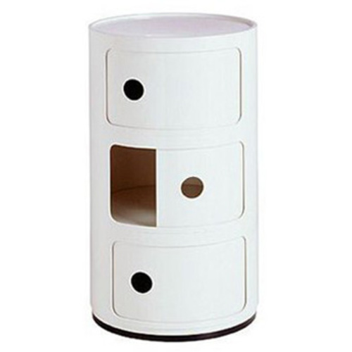 Componibili 3er Kommode Weiß - Kartell 4967 03 - Anna Castelli Ferrieri