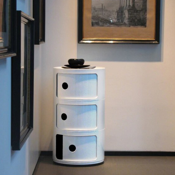 Componibili 3er Kommode Weiß - Kartell 4967 03 - Anna Castelli Ferrieri