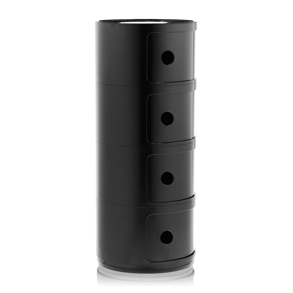 Componibili 4er Kommode Schwarz - Kartell 4985 09 - Anna Castelli Ferrieri