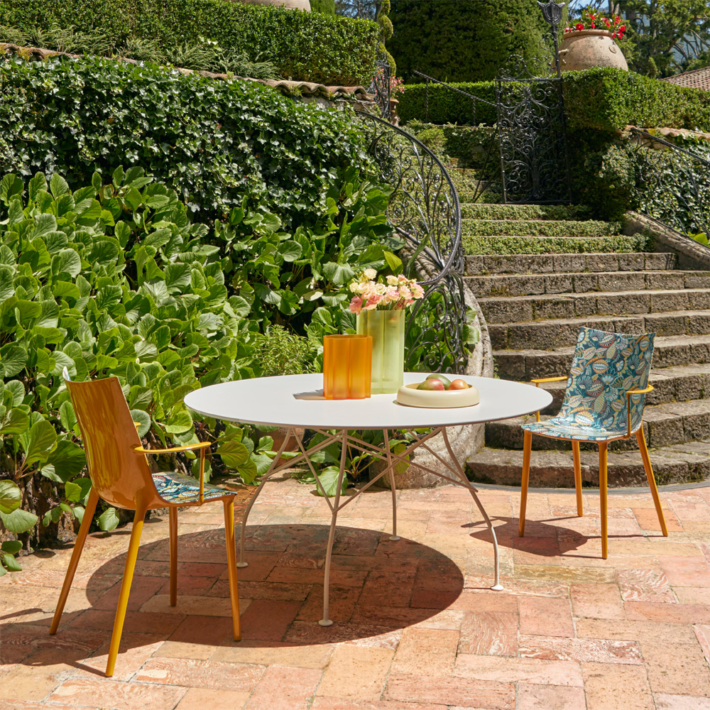 H.H.H. Graphic Impression Stuhl in Weiß / Bordeaux / Blau / Grün - Kartell 05919BE / 05919XQ / 05919UH / 05919VM / 05919BP / 05919UK / 05919UO - Philippe Starck