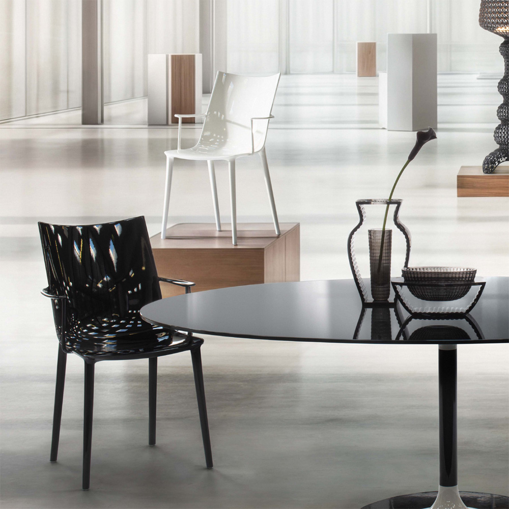 H.H.H. Stuhl in Schwarz / Bordeaux / Rostrot / Senfgelb / Blau / Grün / Weiß - Kartell 05915PN / 05915PX / 05915PR / 05915PS / 05915PU / 05915PV / 05915PB - Philippe Starck