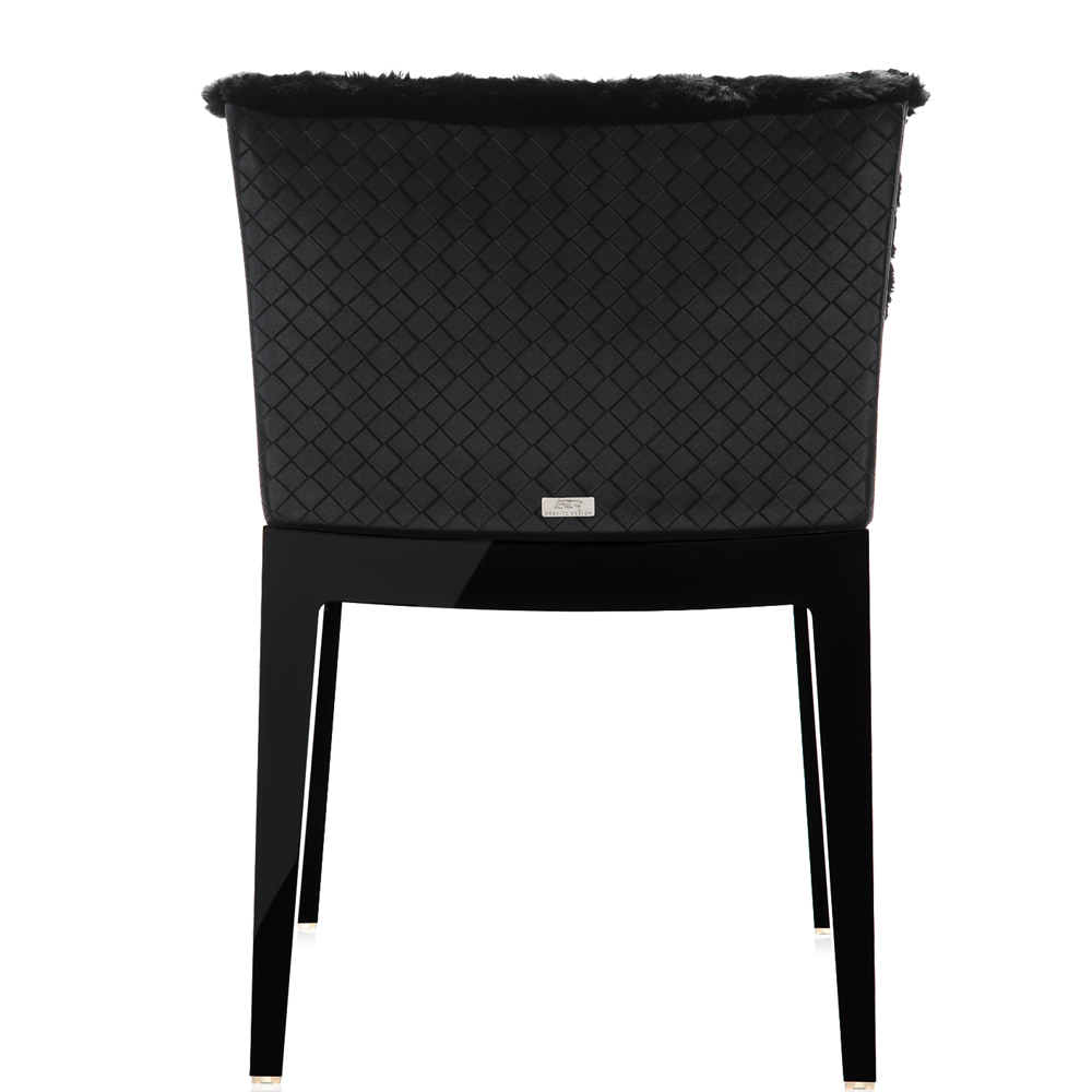 Mademoiselle Kravitz Stuhl mit schwazem Leder - Kartell - Philippe Starck