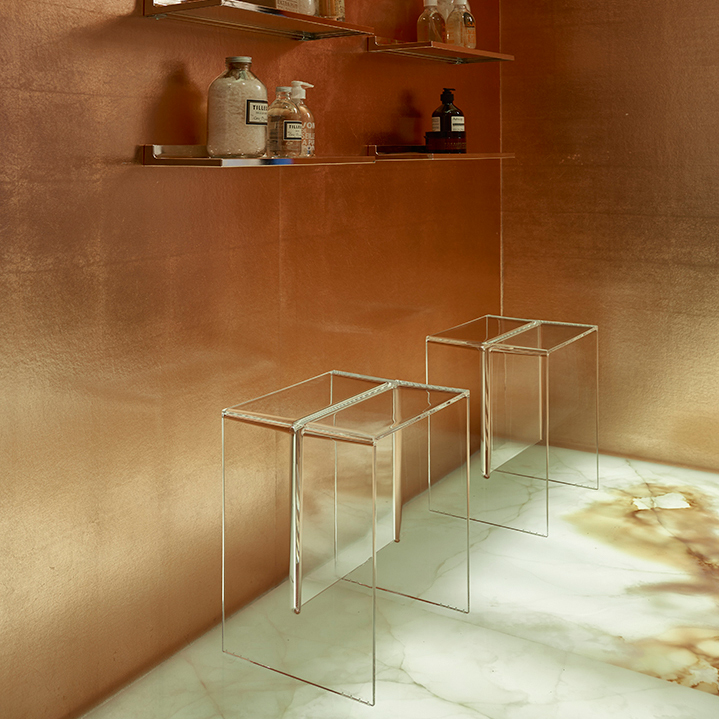Max Beam Beistelltisch / Hocker Rosa - Kartell 9900 RO - Ludovica & Roberto Palomba