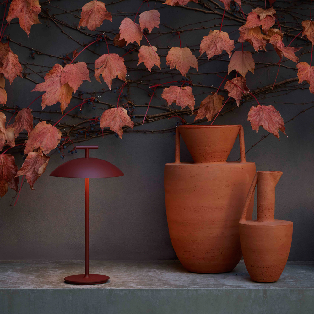 Mini Geen-A Battery Tischleuchte Backsteinrot [Akkuleuchte] - Kartell 9710MA - Ferruccio Laviani