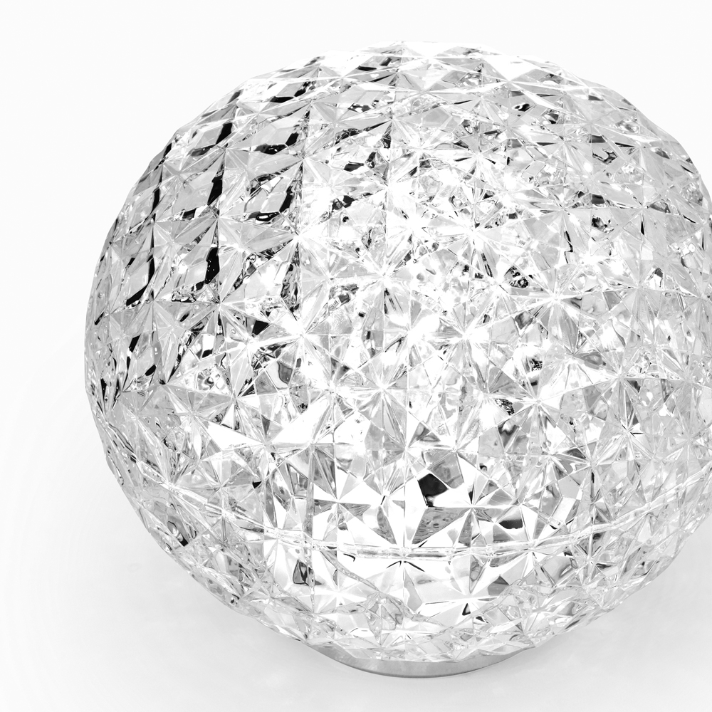 Mini Planet Battery Akkuleuchte Transparent Glasklar - Kartell 9410B4 - Tokujin Yoshioka
