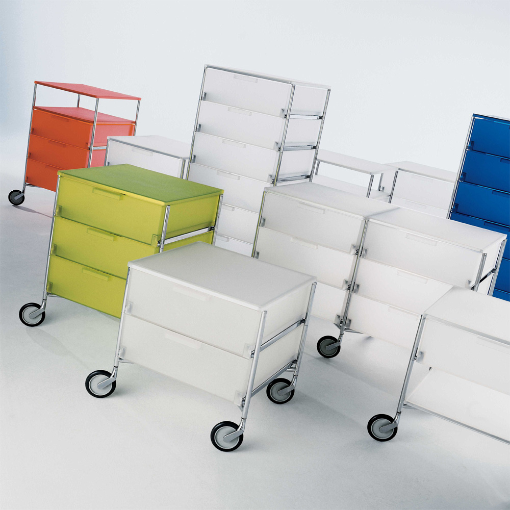 Mobil Container mit 2 kobaltblauen Schubladen - Kartell - Antonio Citterio & Oliver Löw