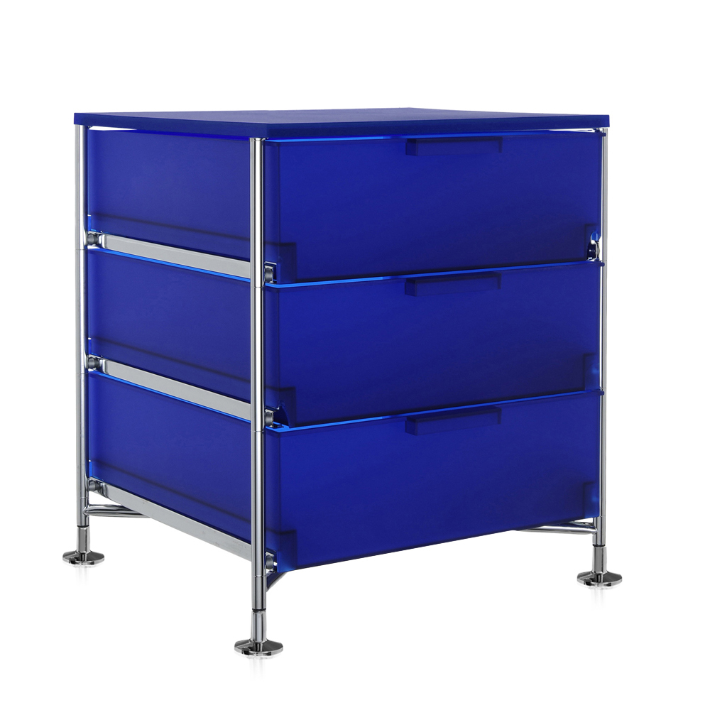Mobil Container mit 3 kobaltblauen Schubladen - Kartell - Antonio Citterio & Oliver Löw