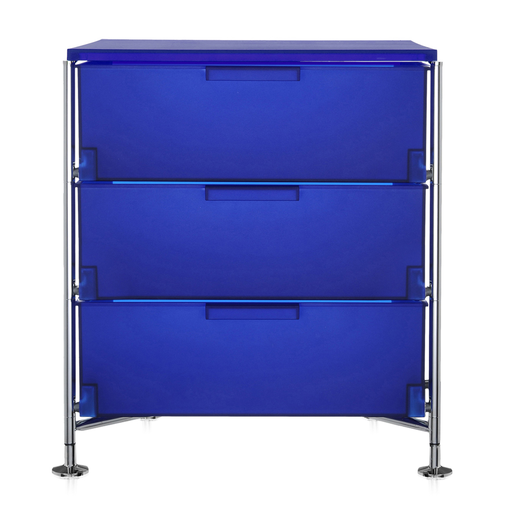Mobil Container mit 3 kobaltblauen Schubladen - Kartell - Antonio Citterio & Oliver Löw