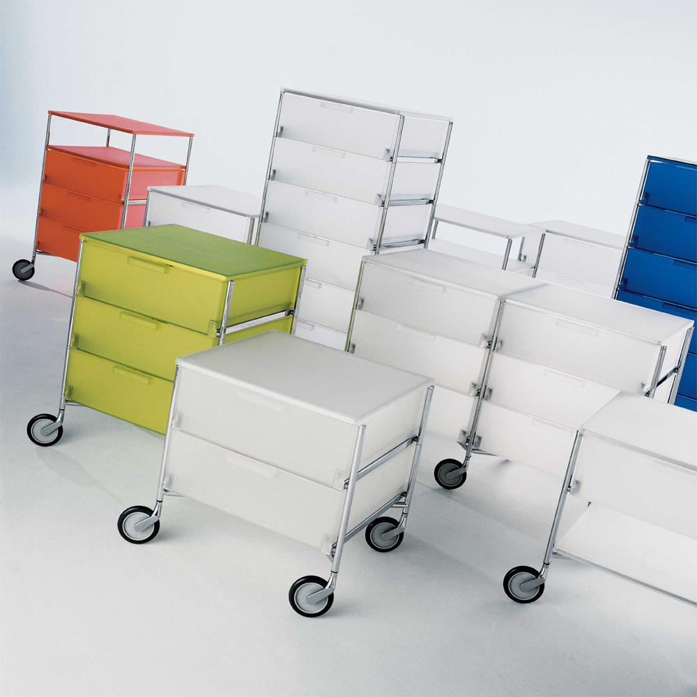 Mobil Container mit 3 kobaltblauen Schubladen - Kartell - Antonio Citterio & Oliver Löw