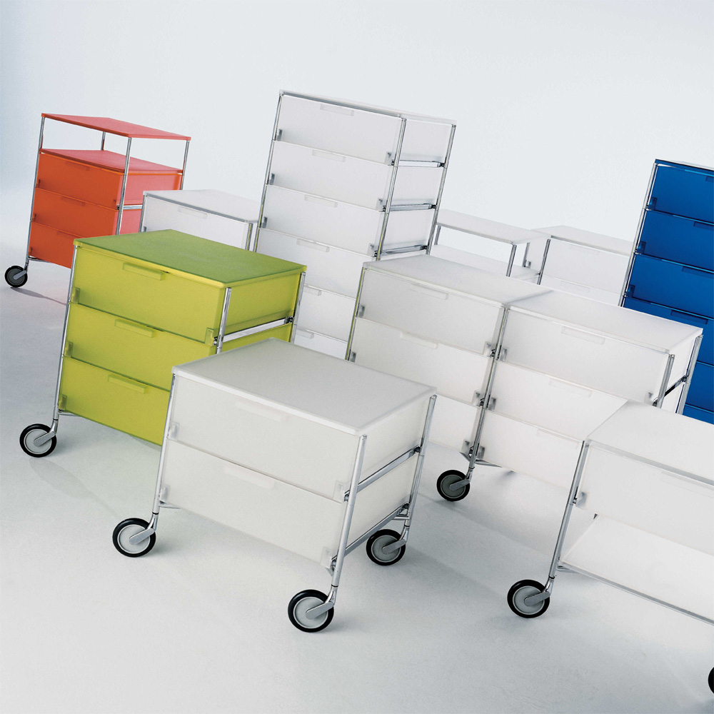 Mobil Container mit 4 Schubladen in Kobaltblau - Kartell - Antonio Citterio & Oliver Löw