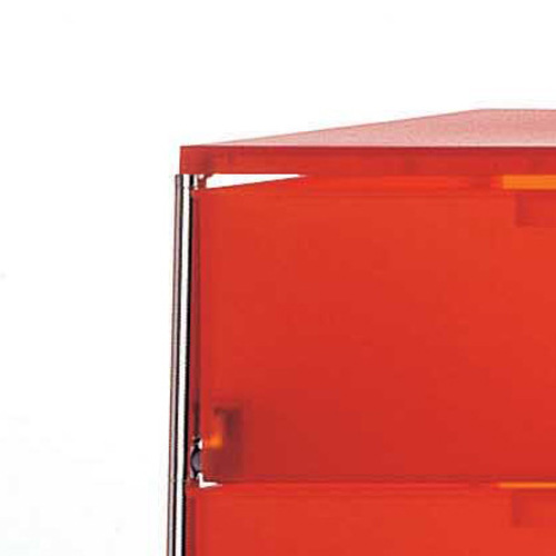 Mobil Container mit Rollen und 2 Schubladen Dunkelorange - Kartell - Antonio Citterio & Oliver Löw