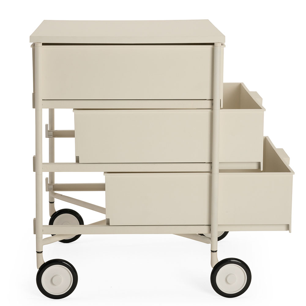 Mobil mit Rollen und 3 Schubladen Weiß [Gestell Weiß] - Kartell 201203 - Antonio Citterio & Oliver Löw