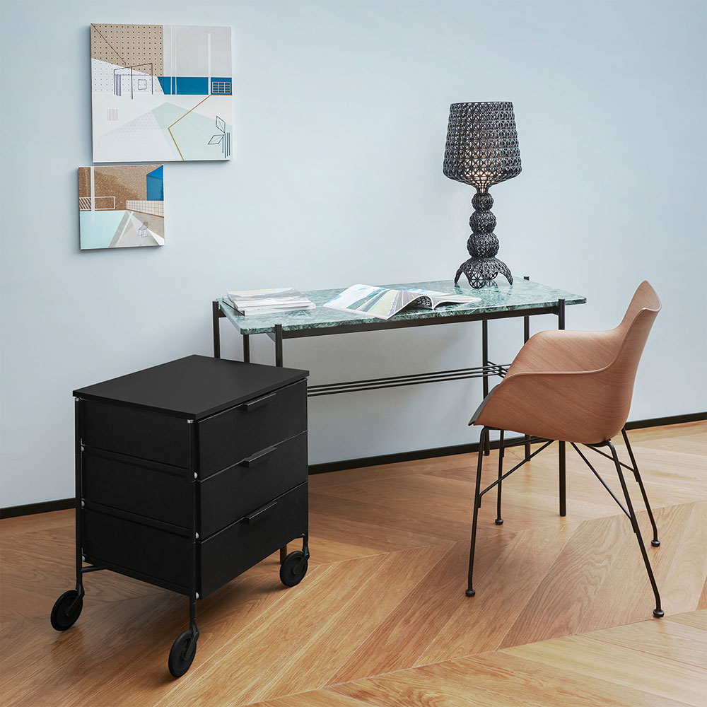 Mobil mit Rollen und 3 Schubladen Weiß [Gestell Weiß] - Kartell 201203 - Antonio Citterio & Oliver Löw