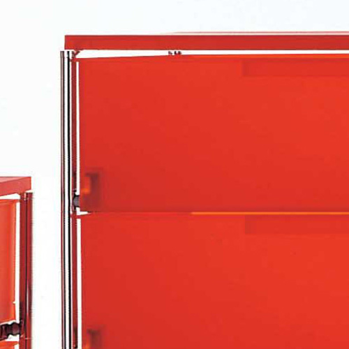 Mobil Container mit Rollen und 3 Schubladen Dunkelorange - Kartell - Antonio Citterio & Oliver Löw
