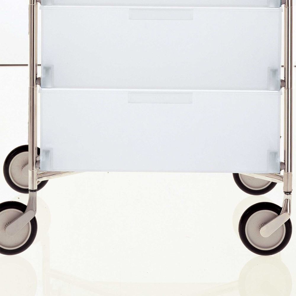 Mobil Container mit Rollen und 5 Eisfarbenen Schubladen - Kartell - Antonio Citterio & Oliver Löw