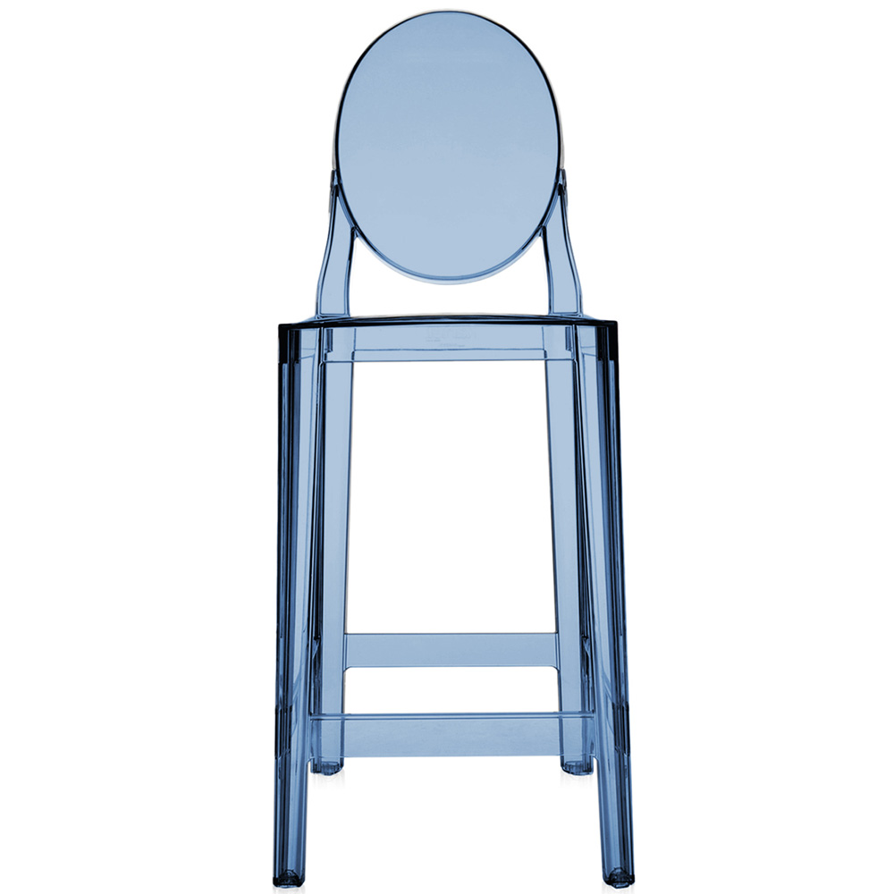 One More Barhocker in Bernstein / Puderblau [Sitzhöhe 65 cm] - Kartell 05890Z2 / 05890Z4 - Philippe Starck