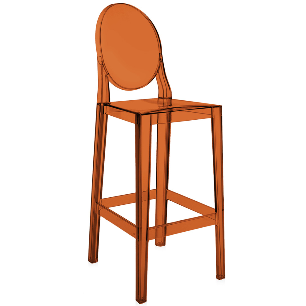 One More Barhocker in Bernstein / Puderblau [Sitzhöhe 75 cm] - Kartell 05891Z2 / 05891Z4 - Philippe Starck