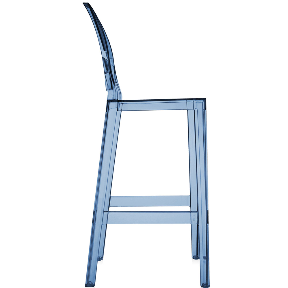 One More Barhocker in Bernstein / Puderblau [Sitzhöhe 75 cm] - Kartell 05891Z2 / 05891Z4 - Philippe Starck