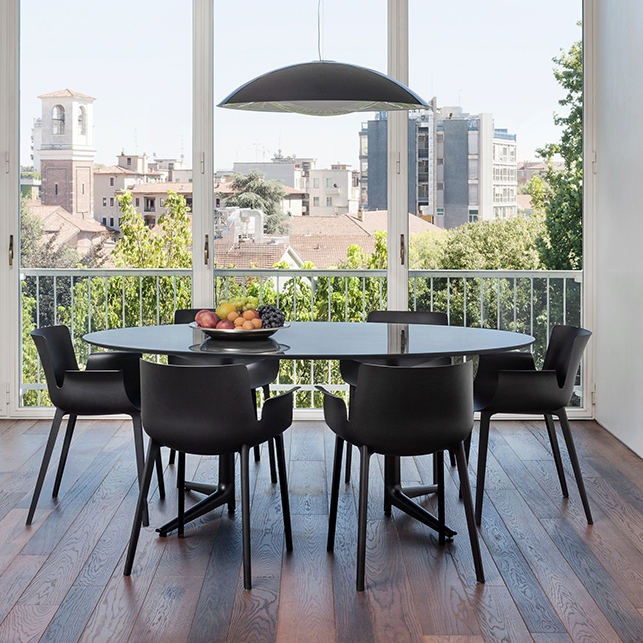 Piuma Sessel Schwarz - Kartell 5802 09 - Piero Lissoni