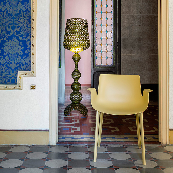 Piuma Sessel Senffarben - Kartell 5802 SE - Piero Lissoni