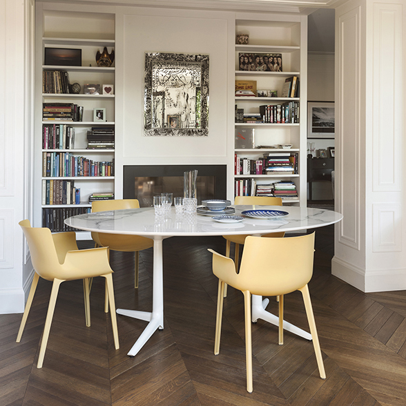 Piuma Sessel Senffarben - Kartell 5802 SE - Piero Lissoni