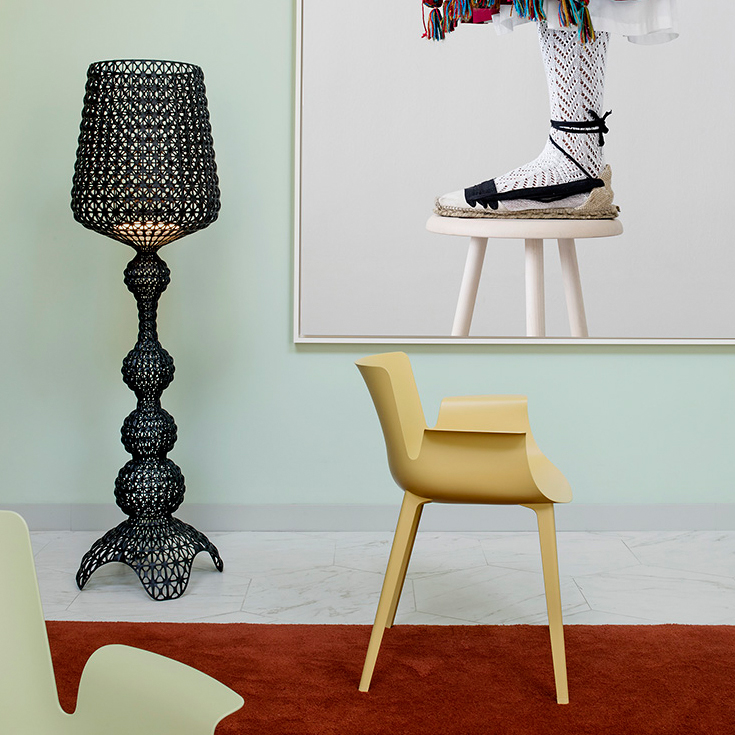 Piuma Sessel Senffarben - Kartell 5802 SE - Piero Lissoni