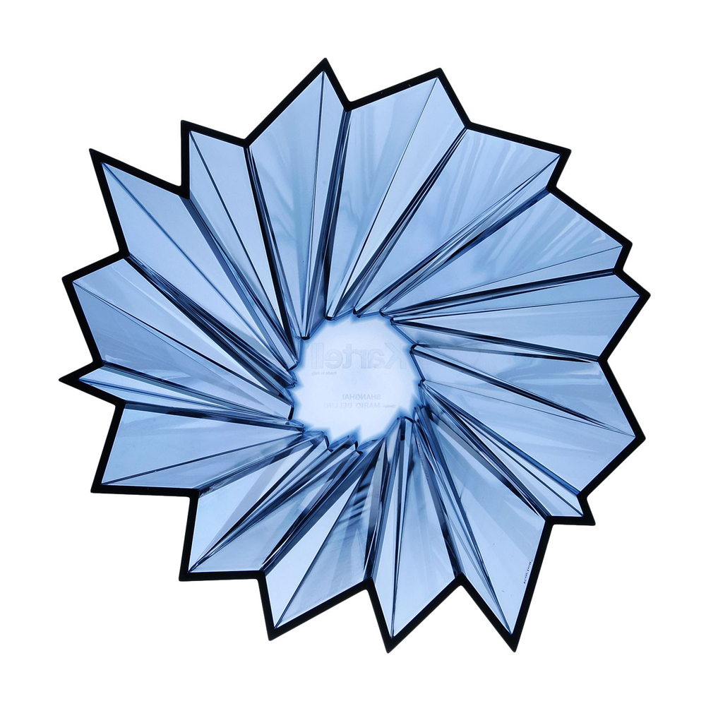 Shanghai Vase Transparent Blau - Kartell - Mario Bellini