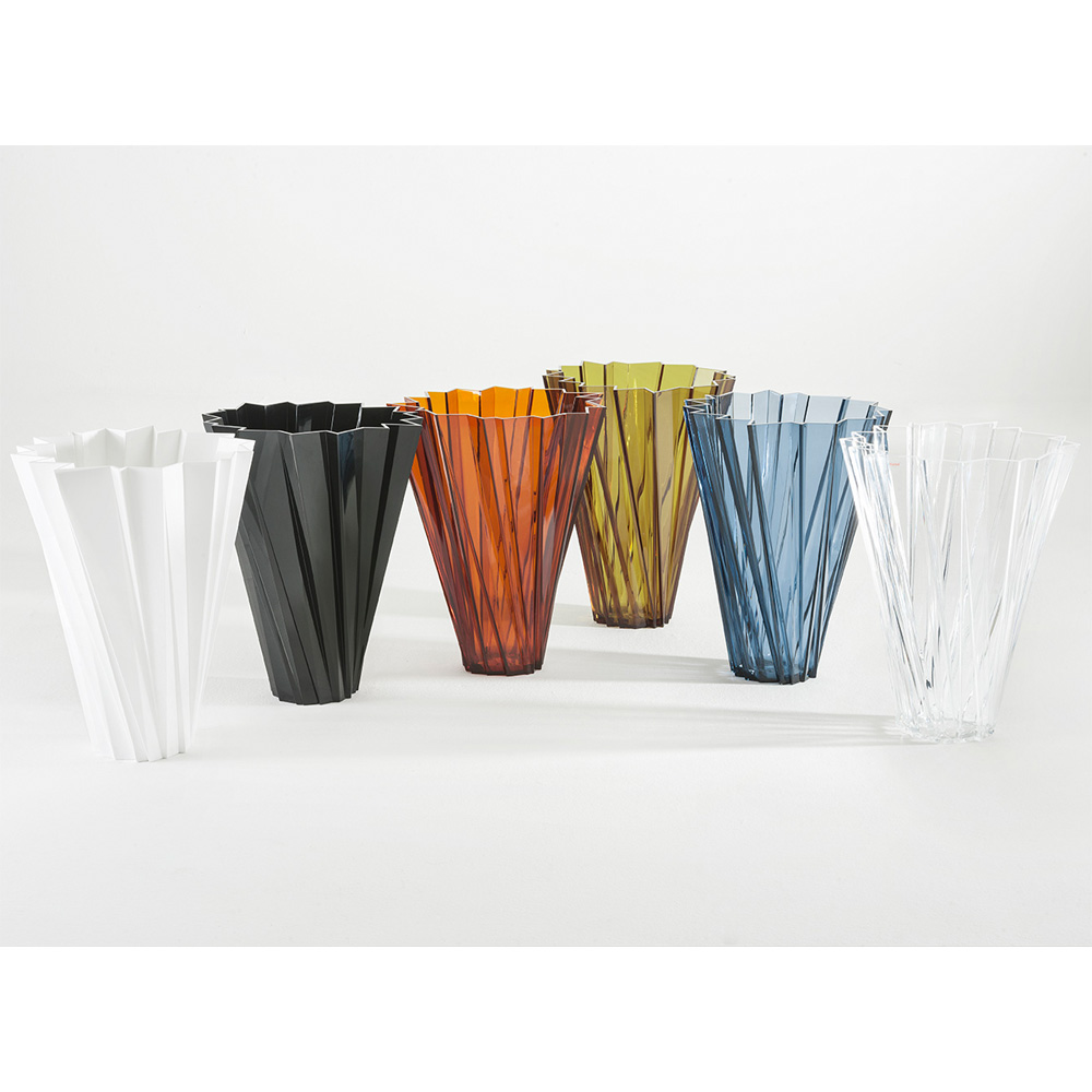 Shanghai Vase Transparent Blau - Kartell - Mario Bellini