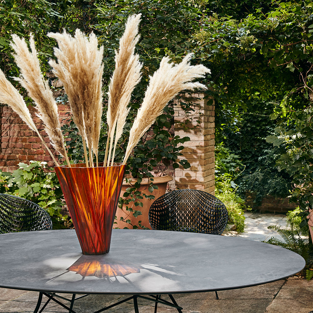 Shanghai Vase Transparent Glasklar - Kartell - Mario Bellini