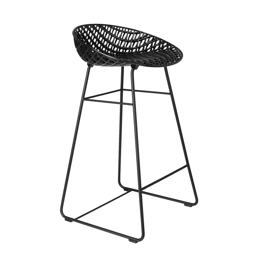 Smatrik Stool Sitzhocker Schwarz Gestell Schwarz - Kartell 588109 - Tokujin Yoshioka