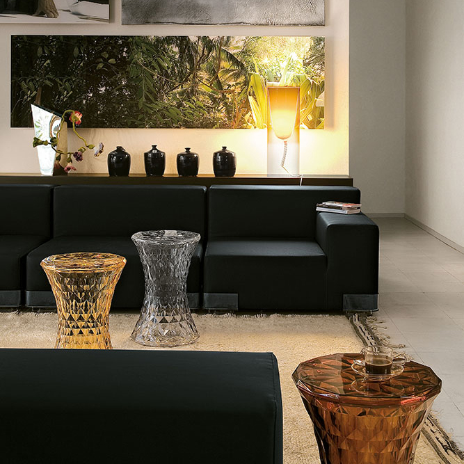 Stone Hocker Glasklar - Kartell - Marcel Wanders