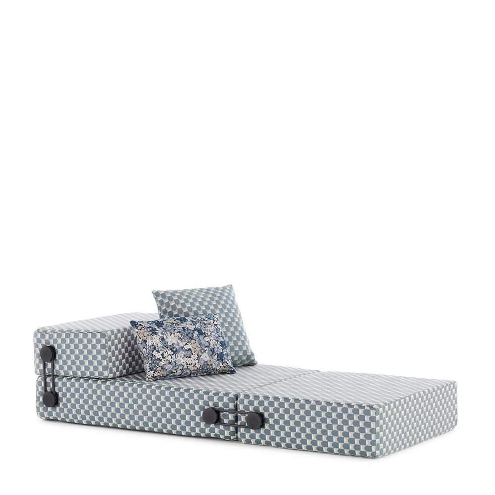Trix Outdoor Liberty Daybed Obi Check Blau [06047OB] - Kartell 06047OB - Piero Lissoni