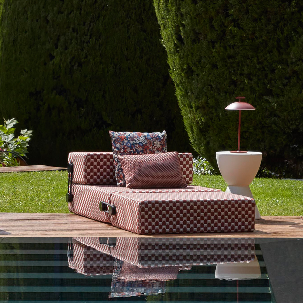 Trix Outdoor Liberty Daybed Obi Check Rostrot [06047OR] - Kartell 06047OR - Piero Lissoni
