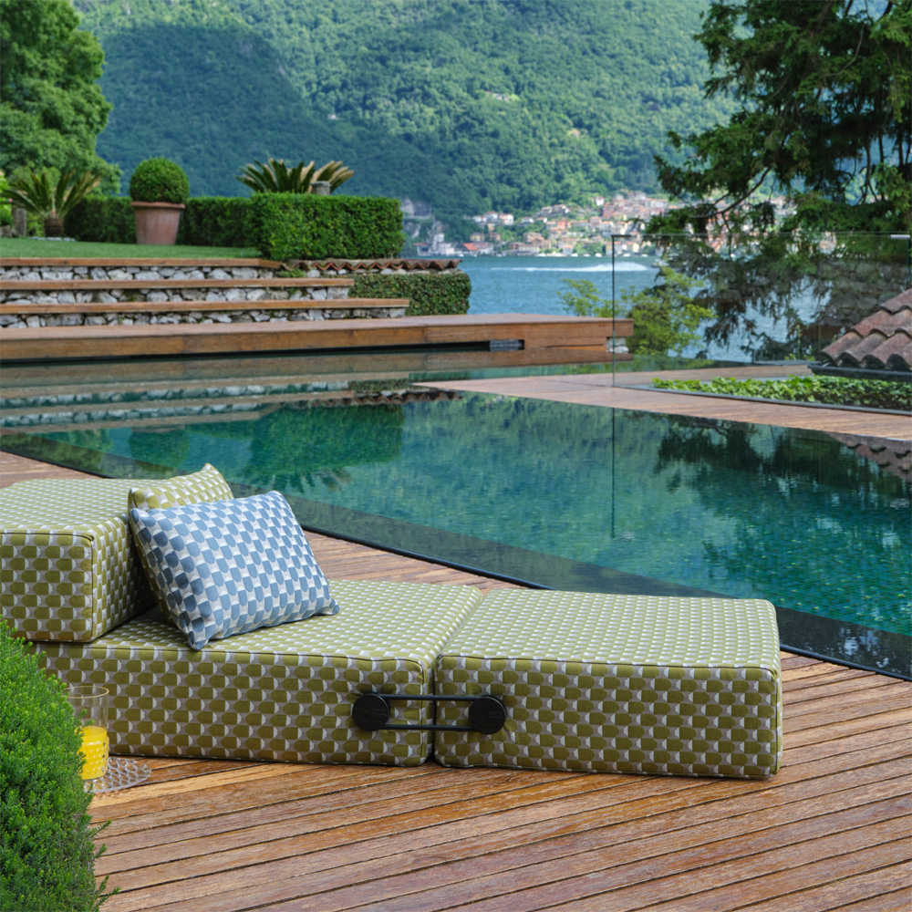 Trix Outdoor Liberty Daybed Obi Check Salbei [06047OS] - Kartell 06047OS - Piero Lissoni