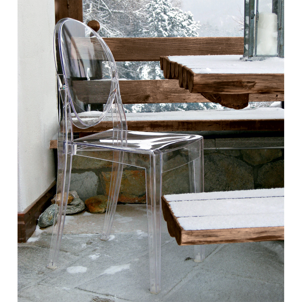 Victoria Ghost Stuhl ohne Armlehnen Glasklar - Kartell G4857 B4 - Philippe Starck