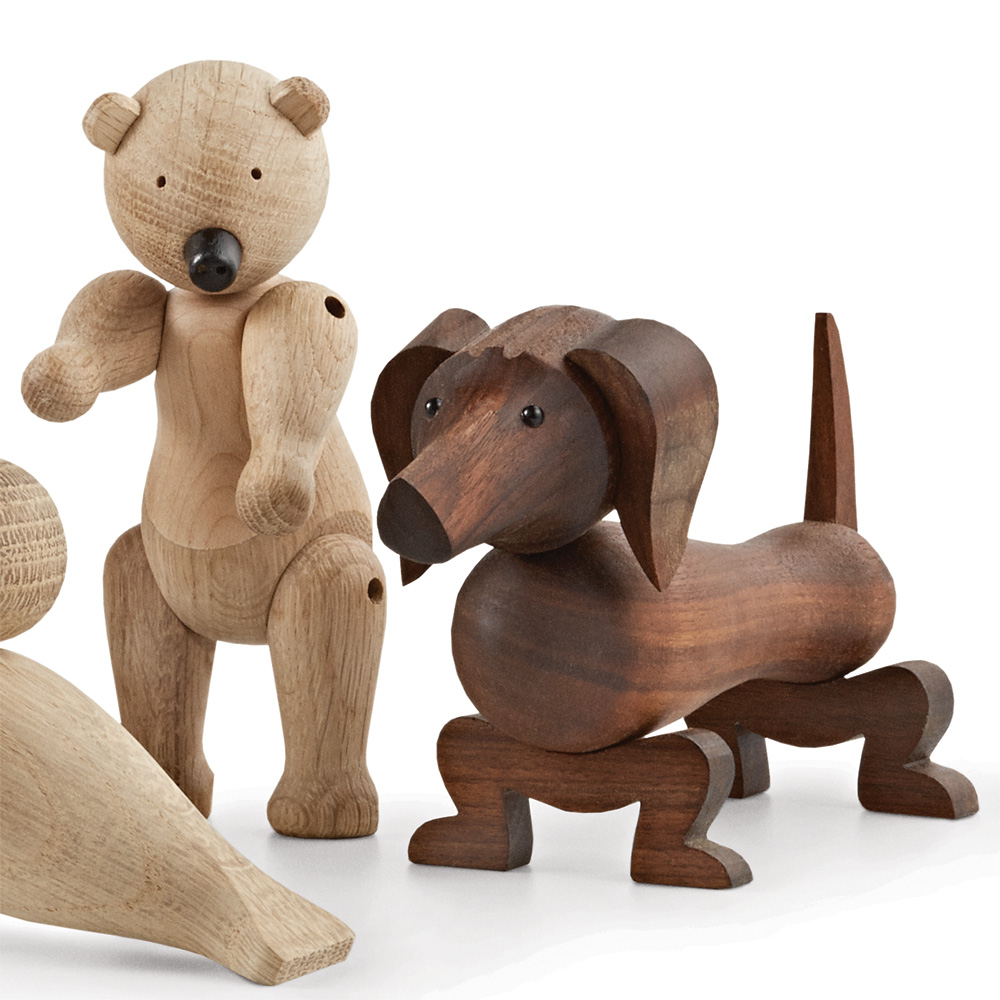 The Dog Hund aus Walnussholz - Kay Bojesen