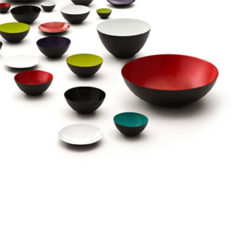 Krenit Bowl Red [Durchmesser 38 cm] - Normann Copenhagen - Herbert Krenchel Rote Stahlschale