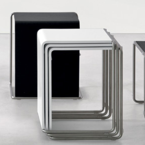 Ueno Couchtisch Hocker Weiß - Lapalma T50W - Takashi Shinozaki