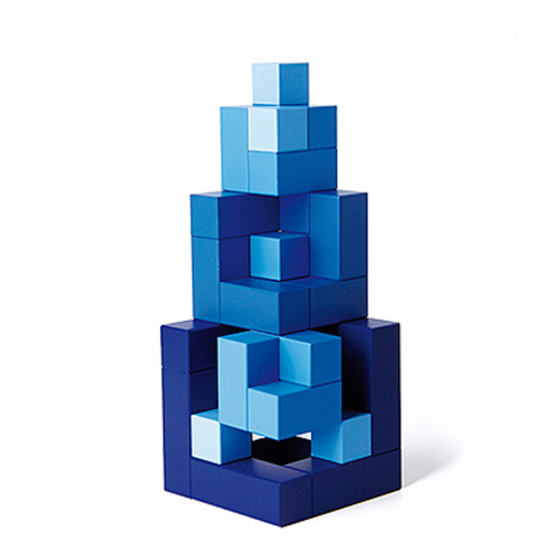 Cubicus Blau Holzspiel [10-teilig] - Naef 9609.2 - Peer Clahsen