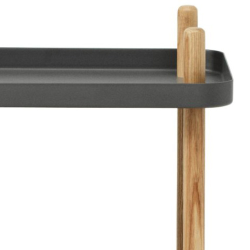 Block Table mit Rollen Dark Grey / Dunkelgrau - Normann Copenhagen 602205 - Simon Legald