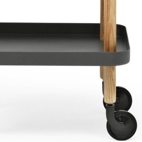 Block Table mit Rollen Dark Grey / Dunkelgrau - Normann Copenhagen 602205 - Simon Legald