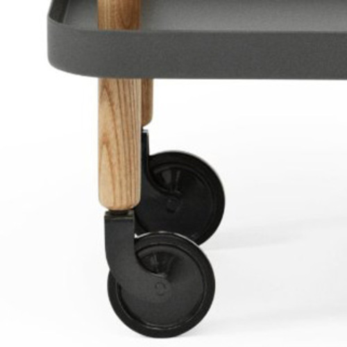 Block Table mit Rollen Dark Grey / Dunkelgrau - Normann Copenhagen 602205 - Simon Legald